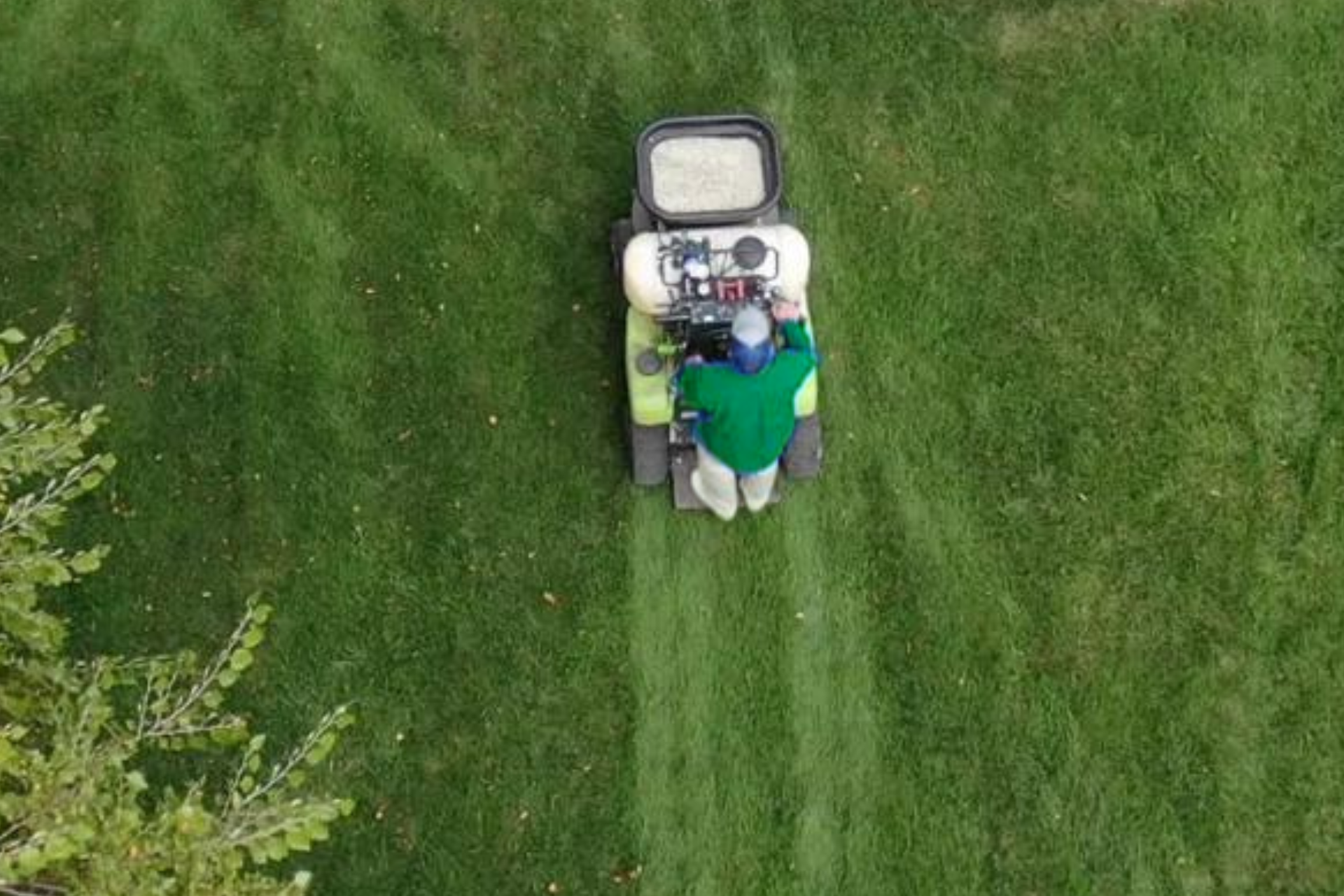 A healthy, green Bermuda lawn in Midlothian, Texas maintained by TW Lawn Care